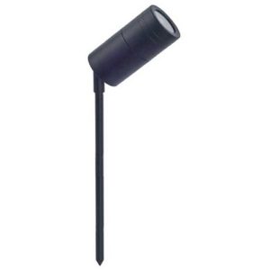 GAP IP65 240V BLACK STAINLESS STEEL GU10 ADJUSTABLE SPIKELIGHT
