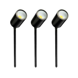 GAP IP65 5W LED WHITE 6000K BLACK ADJUSTABLE TRIPLE SPIKELIGHT KIT