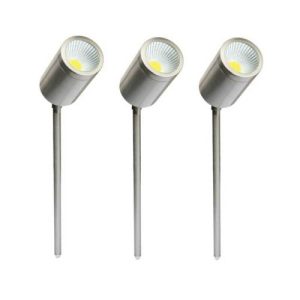 GAP IP65 5W LED WHITE 6000K STAINLESS STEEL ADJUSTABLE TRIPLE SPIKELIGHT KIT