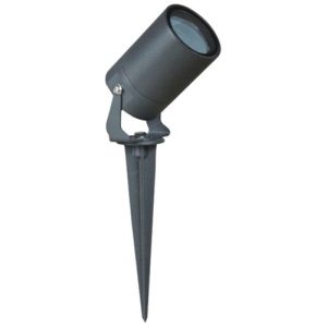 GAP IP65 240V ALUMINIUM POWDER COATED GRAPHITE GREY ADJUSTABLE GU10 SPIKELIGHT