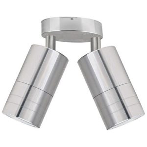 GAP IP44 240V STAINLESS STEEL GU10 ADJUSTABLE TWIN SPOTLIGHT