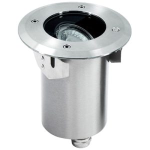 GAP IP65 240V 100MM GU10 STAINLESS STEEL RECESSED TILTBLE GROUND LIGHT WITH 316 MARINE GRADE BEZEL