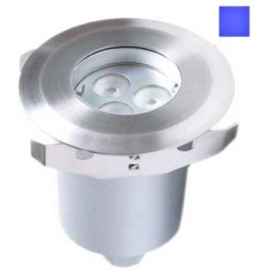 GAP IP68 316 STAINLESS STEEL 3W CREE 240V 98MM BLUE LED RECESSED GROUND LIGHT