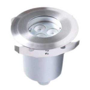 GAP IP68 316 STAINLESS STEEL 3W CREE 240V 98MM RED LED RECESSED GROUND LIGHT