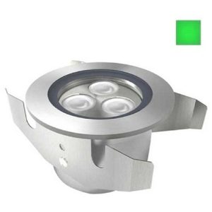 GAP IP68 316 STAINLESS STEEL 3W CREE 76MM SUBMERSIBLE GREEN LED RECESSED GROUND LIGHT