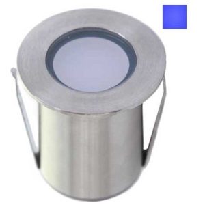 GAP IP68 316 STAINLESS STEEL 0.5W OSRAM 36MM BLUE LED RECESSED GROUND LIGHT