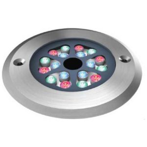 GAP IP67 18W CREE RGB COLOUR CHANGING LED RECESSED GROUND LIGHT WITH 316 MARINE GRADE BEZEL