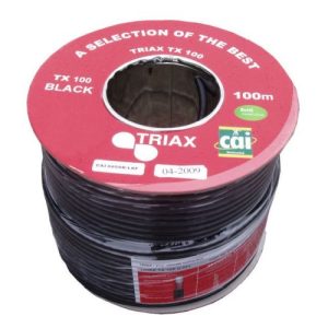 TRIAX TX100 SAT CABLE 100MTRS BLACK