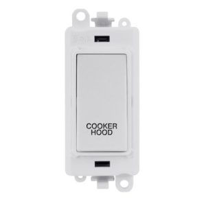CLICK GRIDPRO POLAR WHITE 20A DP SWITCH MODULE "COOKER HOOD" (POLAR WHITE INS)