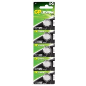CR2025 3V 150MAH 2.5X20MM 5 PACK LITHIUM BUTTON CE