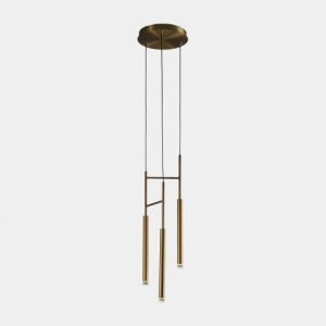 GROK PENDANT CANDLE TRIPLEX LED 9.4W 506LM 2700K PHASE CUT GOLD