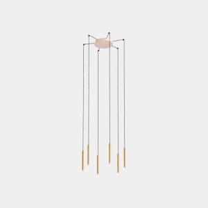 GROK PENDANT CANDLE 6 BODIES LED 18.8W 1013LM 2700K 1-10V WHITE