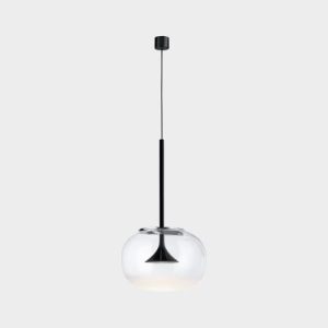 GROK PENDANT ALIVE SINGLE WITH GLASS DIFUSOR LED 6.9W 453LM 2700K BLACK