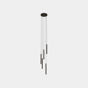 GROK PENDANT CANDLE 5 BODIES CHANDELIER LED 15.6W 844LM 2700K DALI BLACK