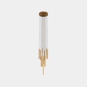 GROK PENDANT CANDLE 14 BODIES CHANDELIER LED 40.3W 2194LM 2700K DALI GOLD