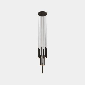 GROK PENDANT CANDLE 14 BODIES CHANDELIER LED 40.3W 2194LM 2700K DALI BLACK