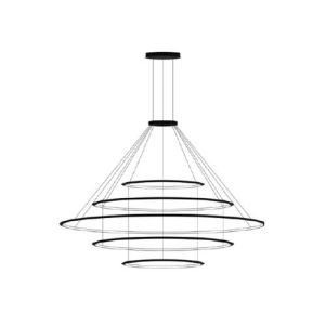 GROK PENDANT CIRCULAR INWARD 5 RINGS (Ø600 Ø1200 Ø2000 Ø1200 Ø600) LED 290.7W 2400K WHITE