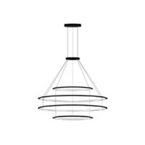 GROK PENDANT CIRCULAR INWARD 4 RINGS (Ø600 Ø1200 Ø1200 Ø600) LED 206.3W 2700K BLACK