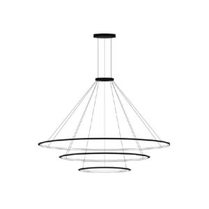 GROK PENDANT CIRCULAR OUTWARD 3 RINGS (Ø3000 Ø2000 Ø1200) LED 326.4W 2400K 0-10V BLACK