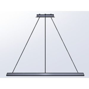 GROK PENDANT CIRCULAR OUTWARD Ø900 SURFACE LED 45.6W 1689LM 3000K DALI BLACK