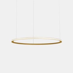 GROK PENDANT CIRCULAR OUTWARD Ø900 RECESSED LED 45.6W 1328LM 2400K 0-10V GOLD
