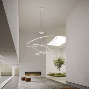 GROK PENDANT CIRCULAR DOWNWARD 3 RINGS (Ø2000 Ø1200 Ø600) LED 223.5W 3000K 0-10V WHITE