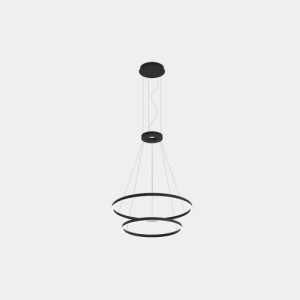 GROK PENDANT CIRCULAR DOWNWARD 2 RINGS (Ø900 Ø600) LED 77.3W 2700K BLACK