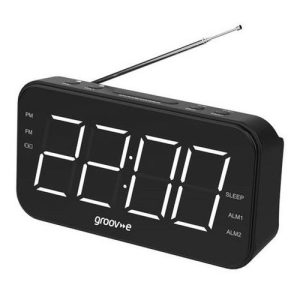 CURVE RECHARGEABLE ALARM CLOCK RADIO
