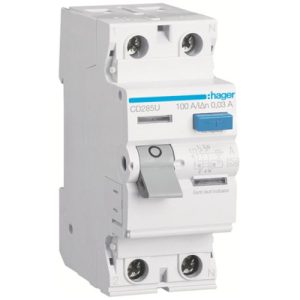 HAGER 100A 30mA 2-MOD TYPE.A RCD