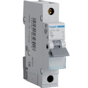 HAGER 6A SINGLE POLE MCB