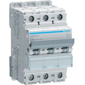HAGER 32A C-TYPE T/POLE MCB