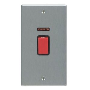 HAMILTON STAINLESS STEEL VERTICAL SWITCH + NEON