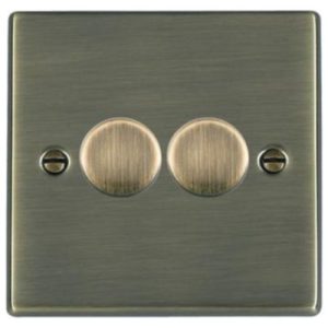 HAMILTON 2G 2W ANTIQUE BRASS DIMMER (NOT LED)