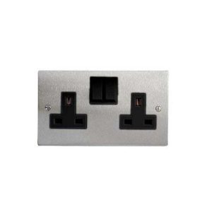HERITAGE 2G SW SOCKET S/CHROME BL-INSERT