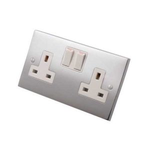 HERITAGE CONTRACTOR VICT POL CHROME 2G 13A SOCKET