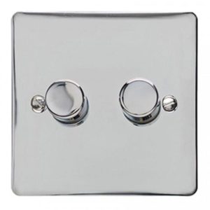 HERITAGE SAT/CHR BRUSHED 2G LED DIM