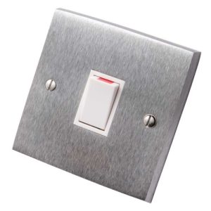 HERITAGE 20A DP SWITCH SATIN CHROME (BLACK)