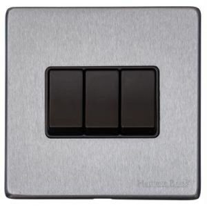HERITAGE 3G 2W SWITCH SATIN CHROME (BLACK)