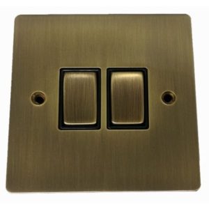 HERITAGE 2G 2W SWITCH ANTIQUE BRASS