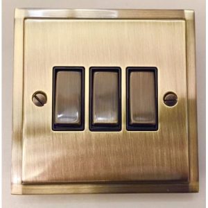 HERITAGE 3G 2W ANTIQUE BRASS SWITCH