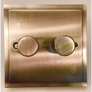 HERITAGE 2G 2W LED DIMMER A/BRASS
