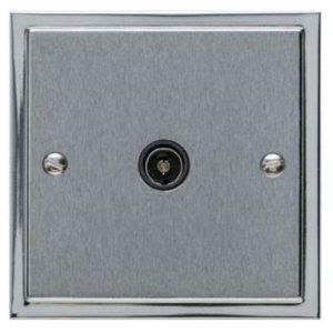 HERITAGE 1G COAX OUTLET S/CHROME D/FIN