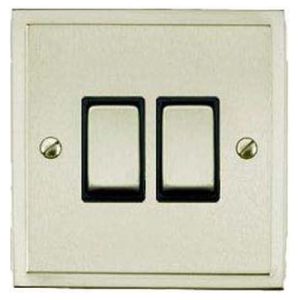 HERITAGE S/NICKLE 2G 2W SWITCH (BLK INS)