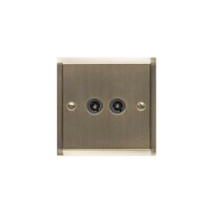 HERITAGE ELITE ANTIQUE BRASS COAX SOCKET