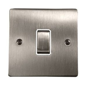 HERITAGE 1G 2W SWITCH S/NICKEL FACE PLATE WH INS