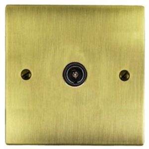 HERITAGE 1G COAX ANTIQUE BRASS FACE PLATE