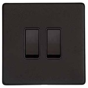 HERITAGE 2G 2W SWITCH MATT BLACK