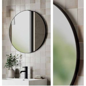 HIB TRIM ROUND 80 (BLACK FRAME) MIRROR