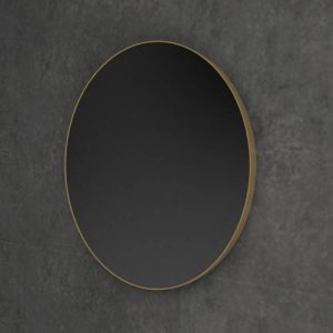 HIB TRIM ROUND 80 (BRUSHED BRASS FRAME) MIRROR