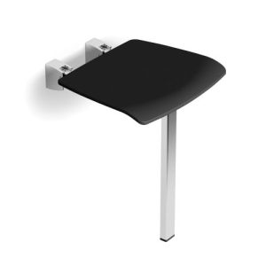 HIB SHOWER SEAT WITH SUPPORT LEG (DARK GREY)